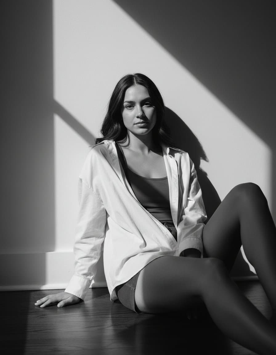 Sensual woman black & white